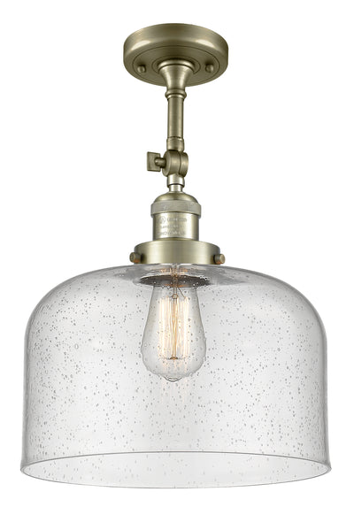 Bell 12-Inch 1-Light Semi-Flush Mount with LED Bulb 16.5-Inch High