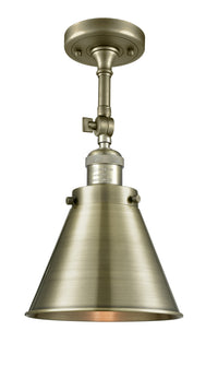 Franklin Semi-Flush Mount Brass Nickel