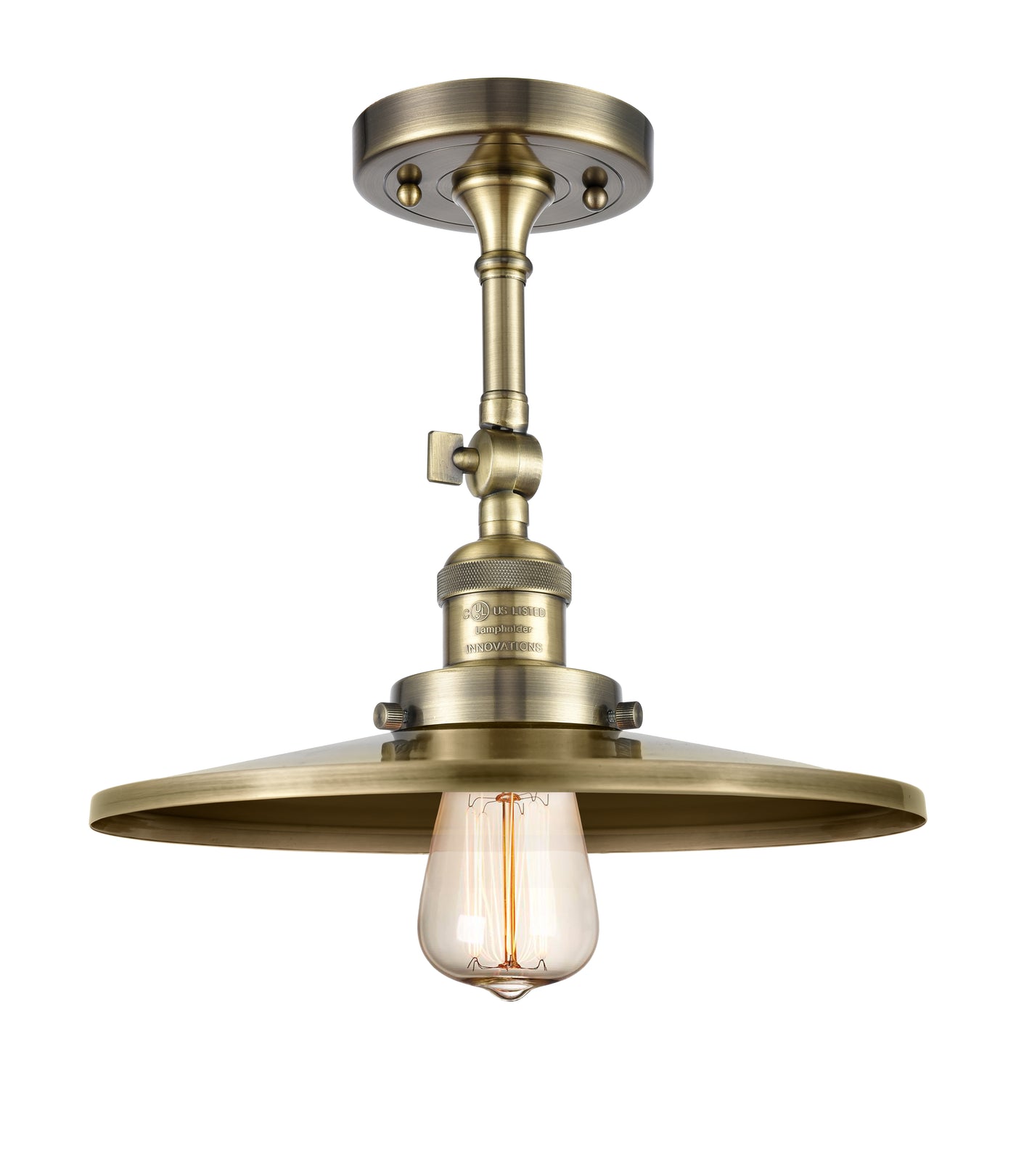 Franklin Semi-Flush Mount Brushed Satin Nickel