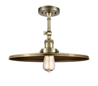 Franklin Semi-Flush Mount Satin Nickel Brass