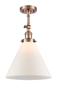 Franklin Semi-Flush Mount Glass Nickel