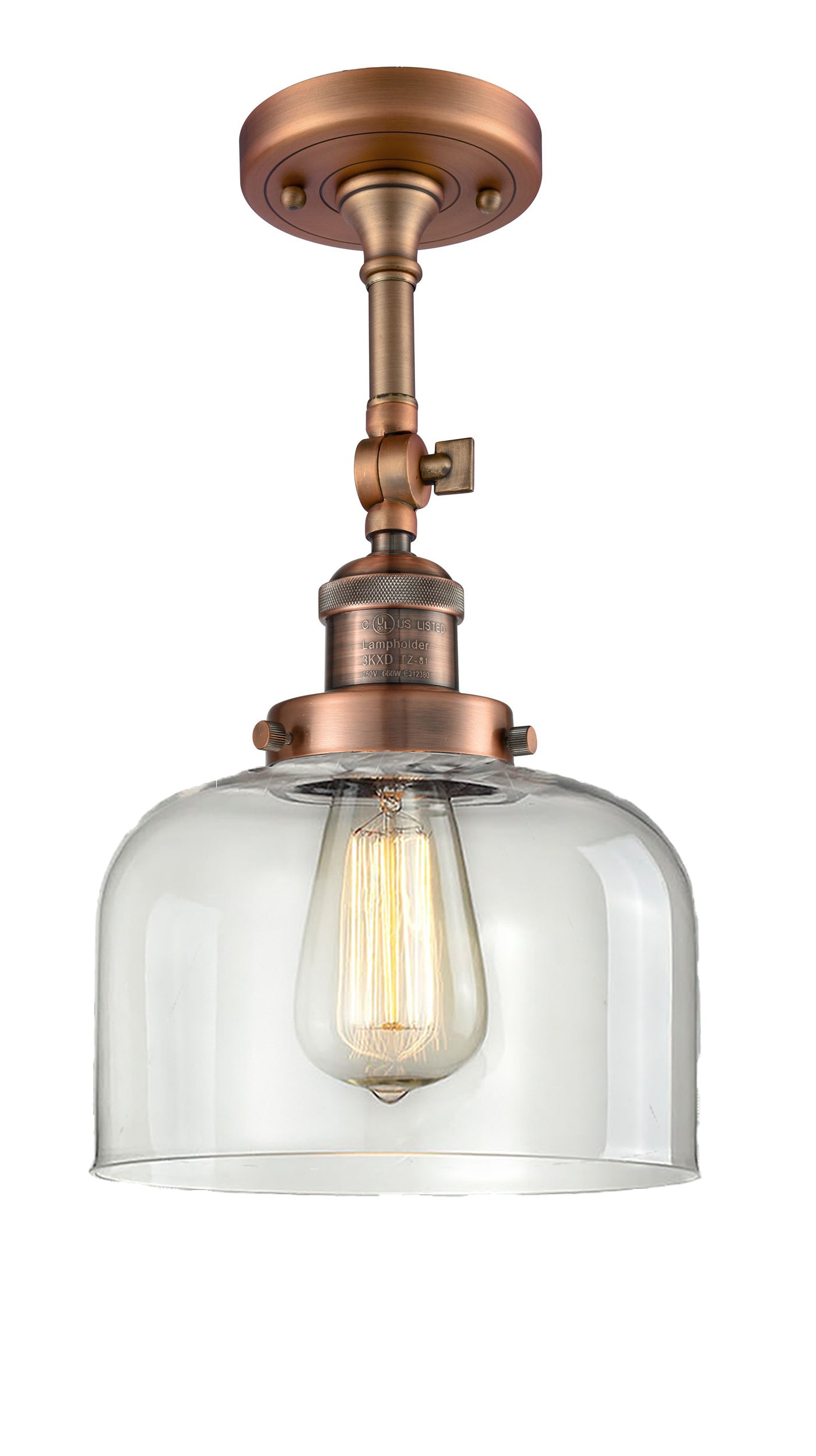 Franklin Semi-Flush Mount Brushed Satin Nickel