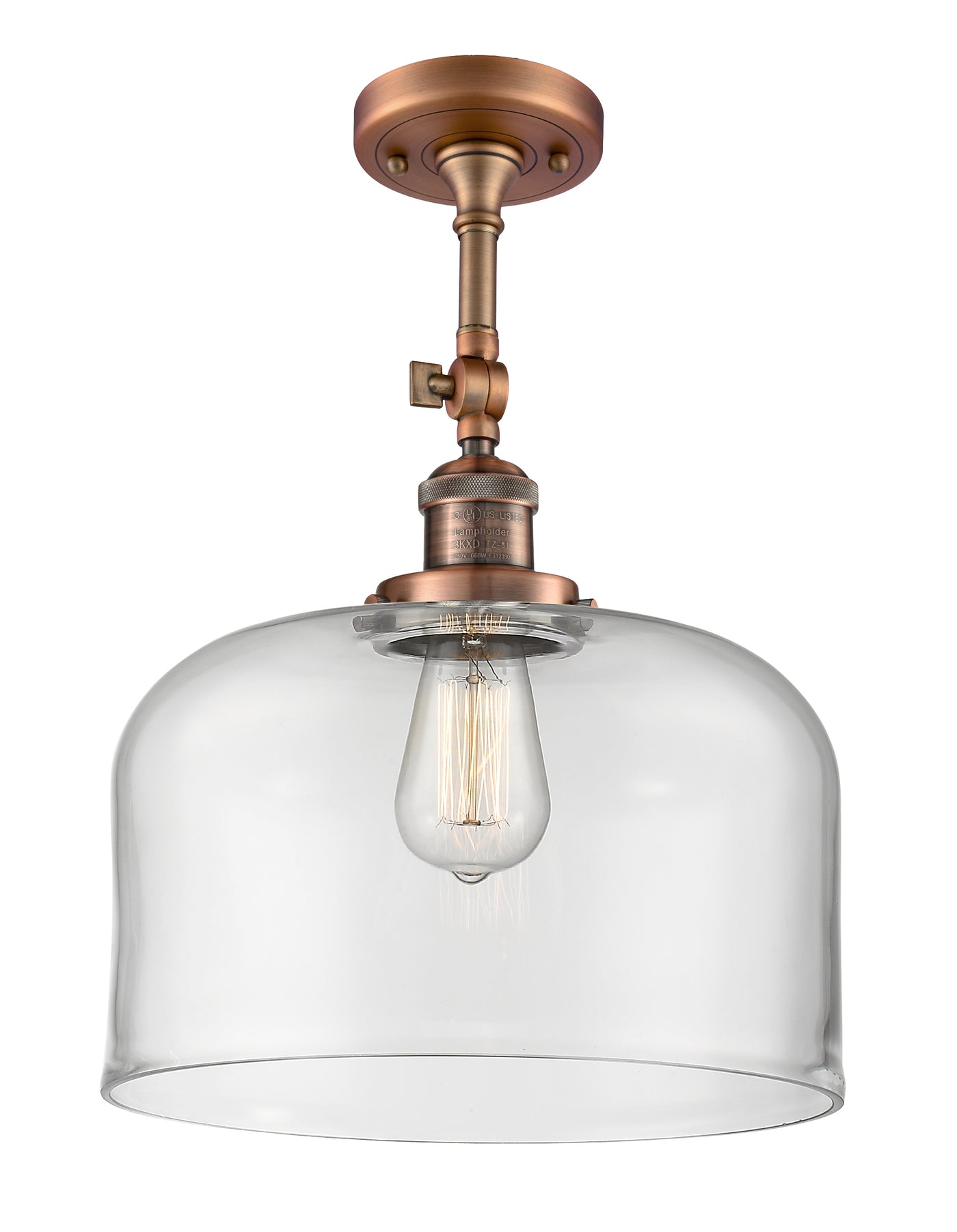 Franklin Semi-Flush Mount Brushed Nickel