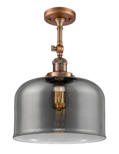 Bell 12-Inch 1-Light Semi-Flush Mount with LED Bulb 16.5-Inch High