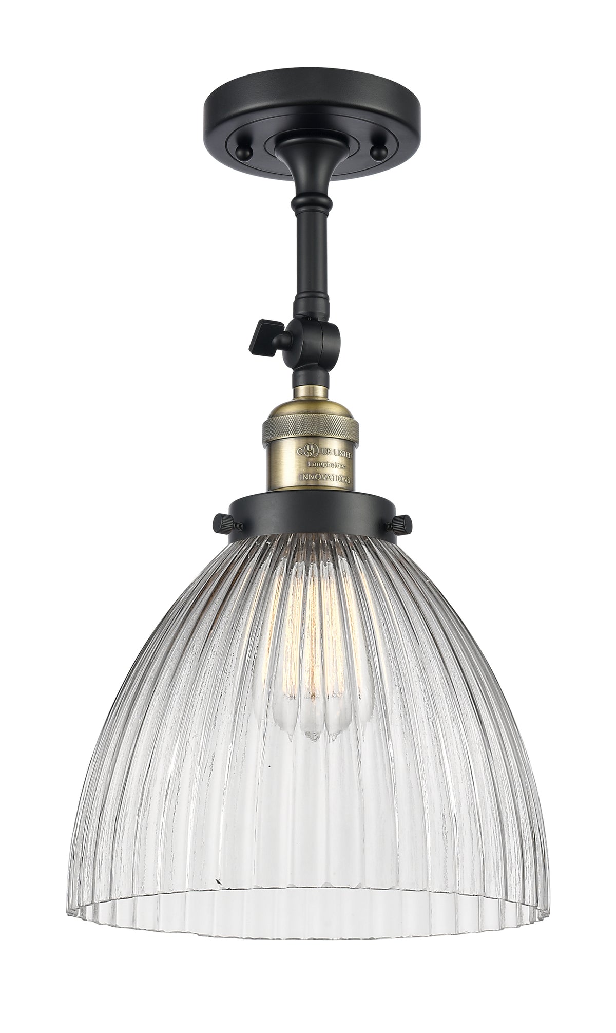 Seneca Falls 10-Inch 1-Light Semi-Flush Mount 16.75-Inch High