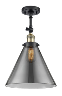 Franklin Semi-Flush Mount Glass Nickel
