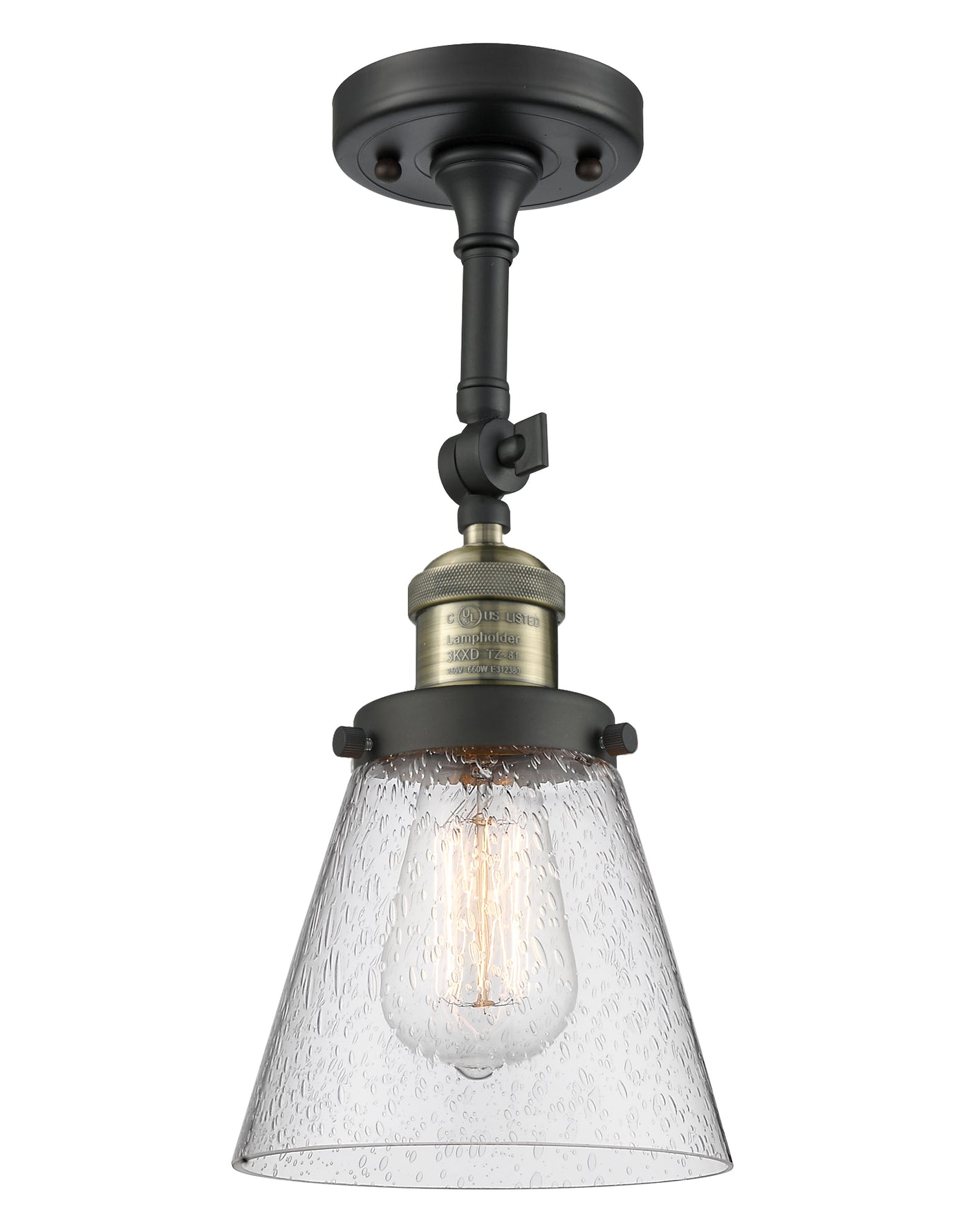 Franklin Semi-Flush Mount Seedy Glass Satin