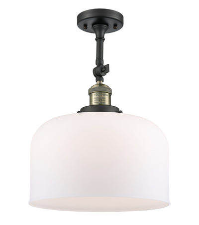 Bell 12-Inch 1-Light Semi-Flush Mount with LED Bulb 16.5-Inch High