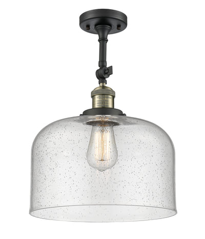 Bell 12-Inch 1-Light Semi-Flush Mount with LED Bulb 16.5-Inch High