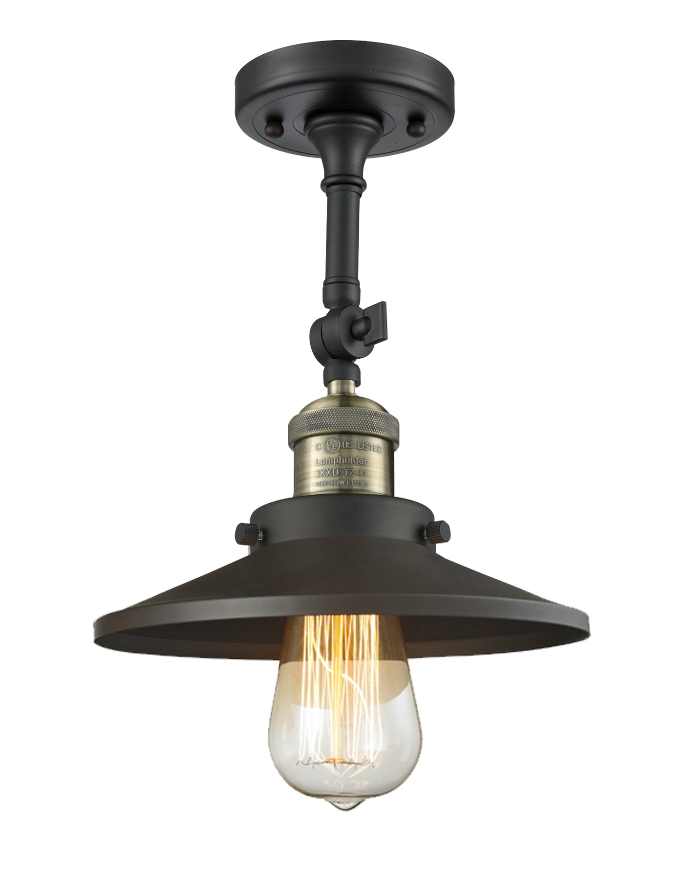Franklin Semi-Flush Mount Brushed Nickel
