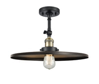 Franklin Semi-Flush Mount Satin Nickel Brass