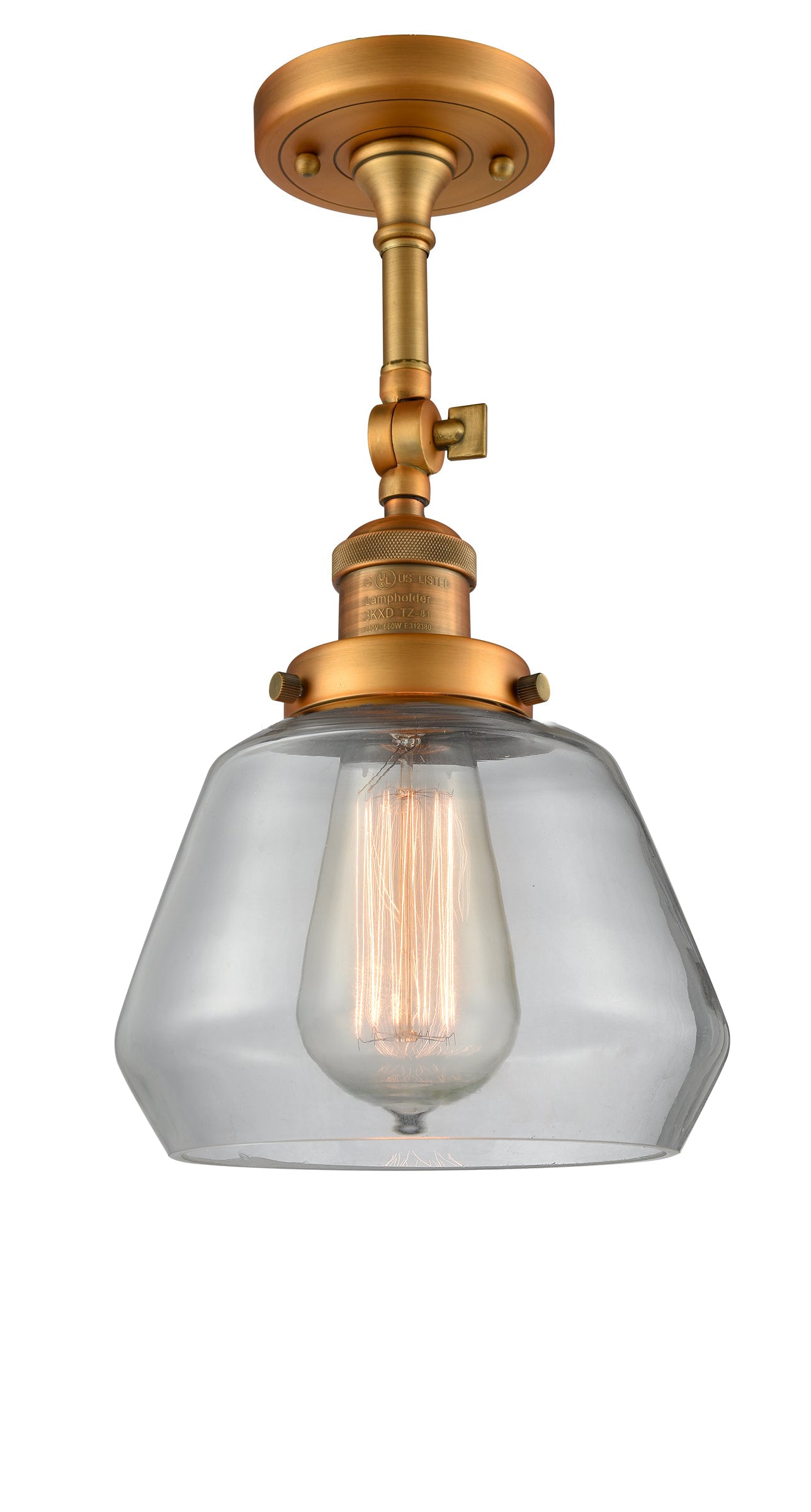 Franklin Semi-Flush Mount Brushed Nickel Steel