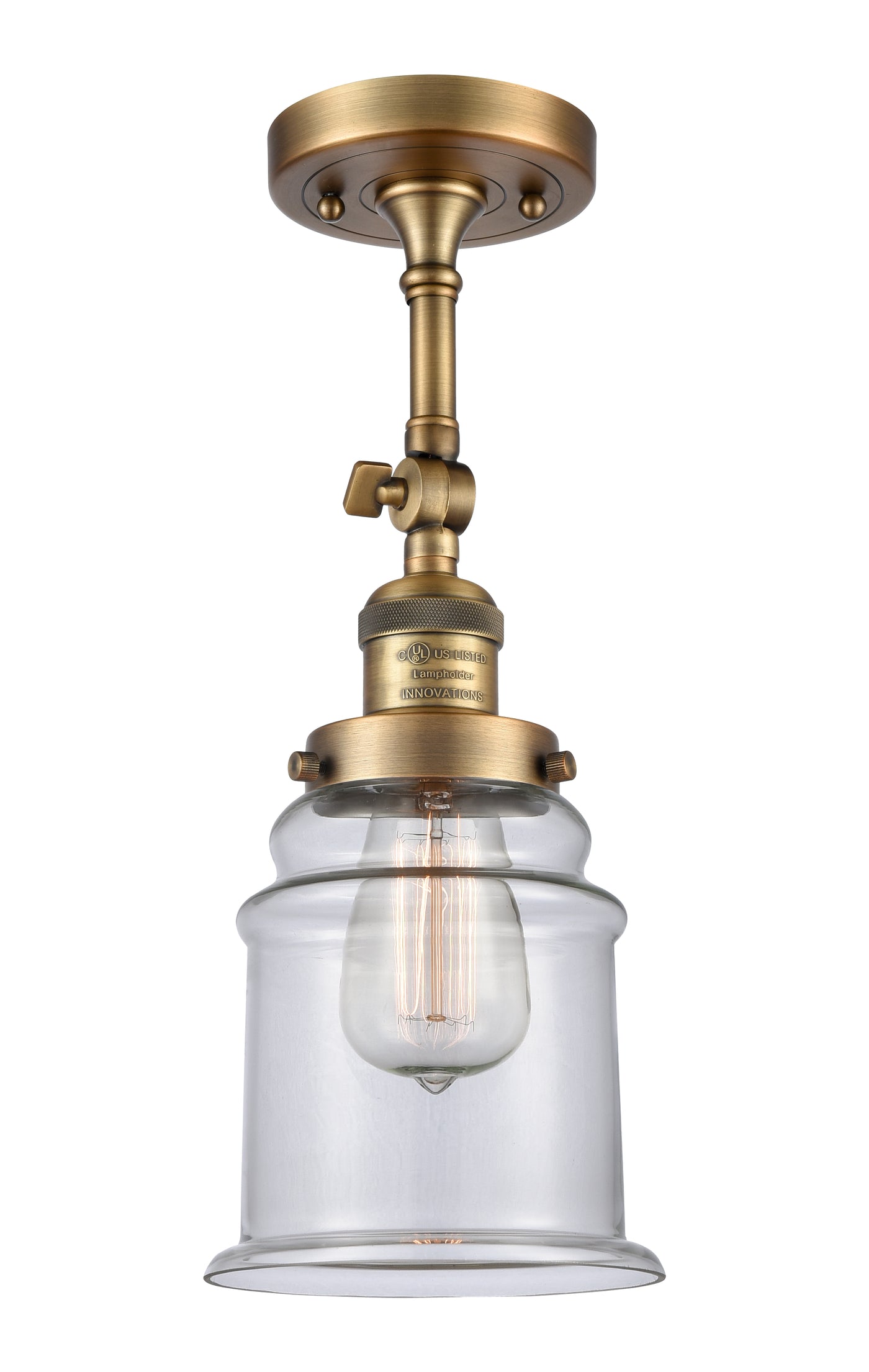 Franklin Semi-Flush Mount Brushed Nickel
