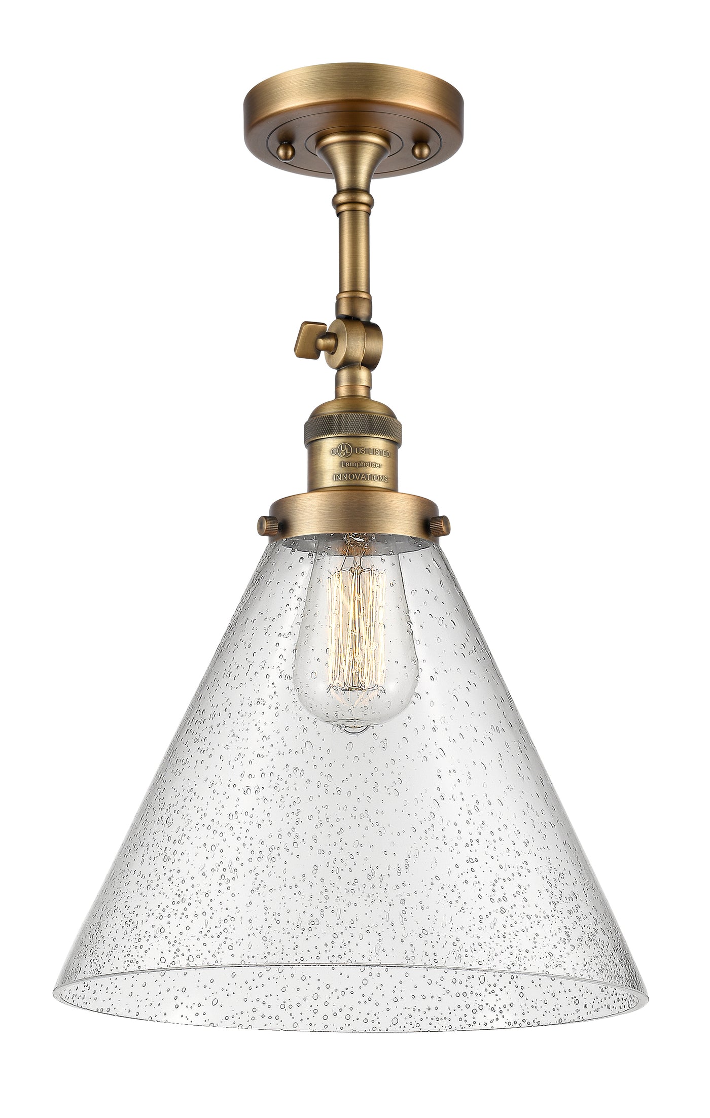 Franklin Semi-Flush Mount Glass Nickel