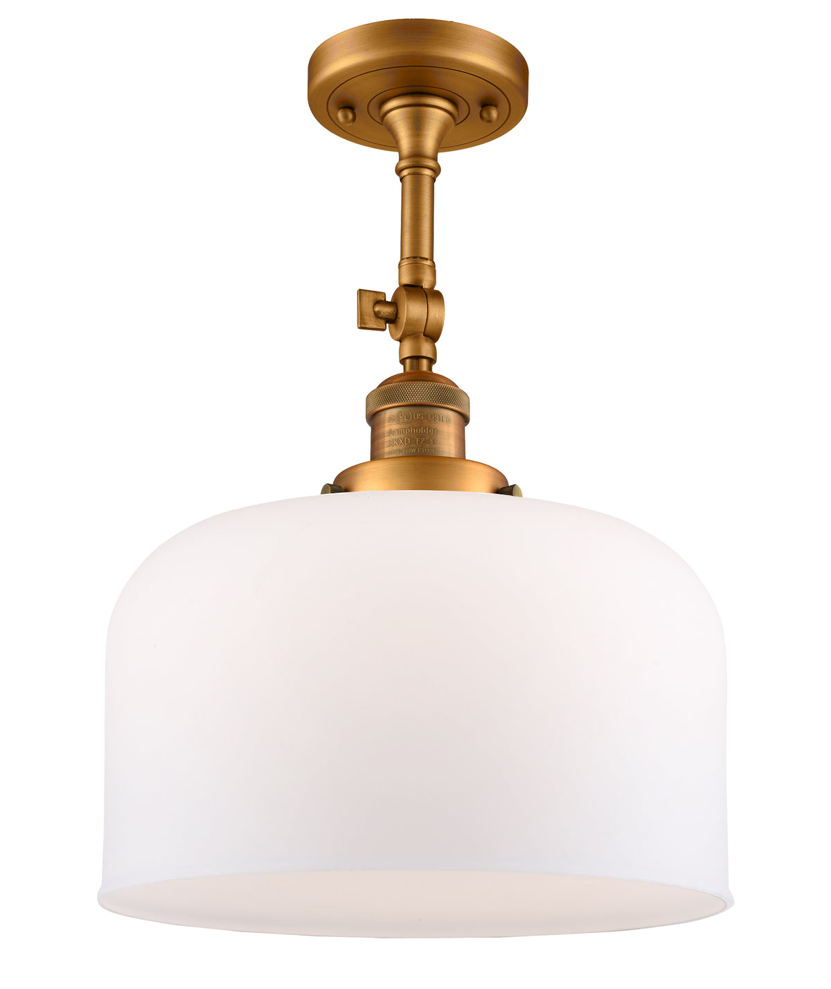 Bell 12-Inch 1-Light Semi-Flush Mount with LED Bulb 16.5-Inch High