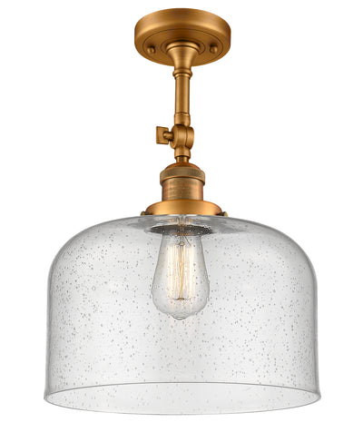 Bell 12-Inch 1-Light Semi-Flush Mount with LED Bulb 16.5-Inch High