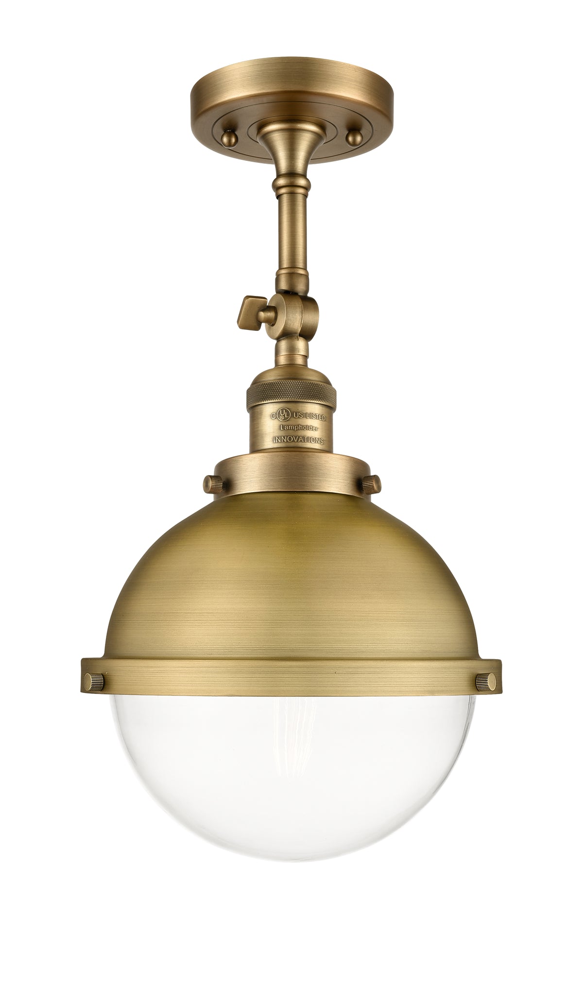 Hampden 9-Inch 1-Light Semi-Flush Mount with LED Bulb 17.25-Inch High