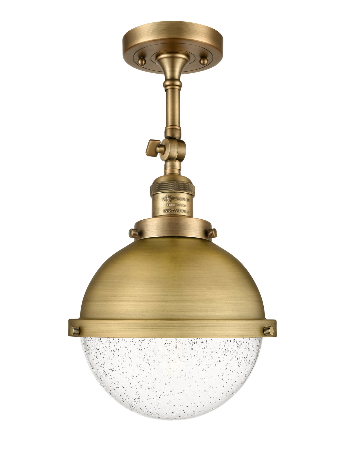 Hampden 9-Inch 1-Light Semi-Flush Mount 17.25-Inch High
