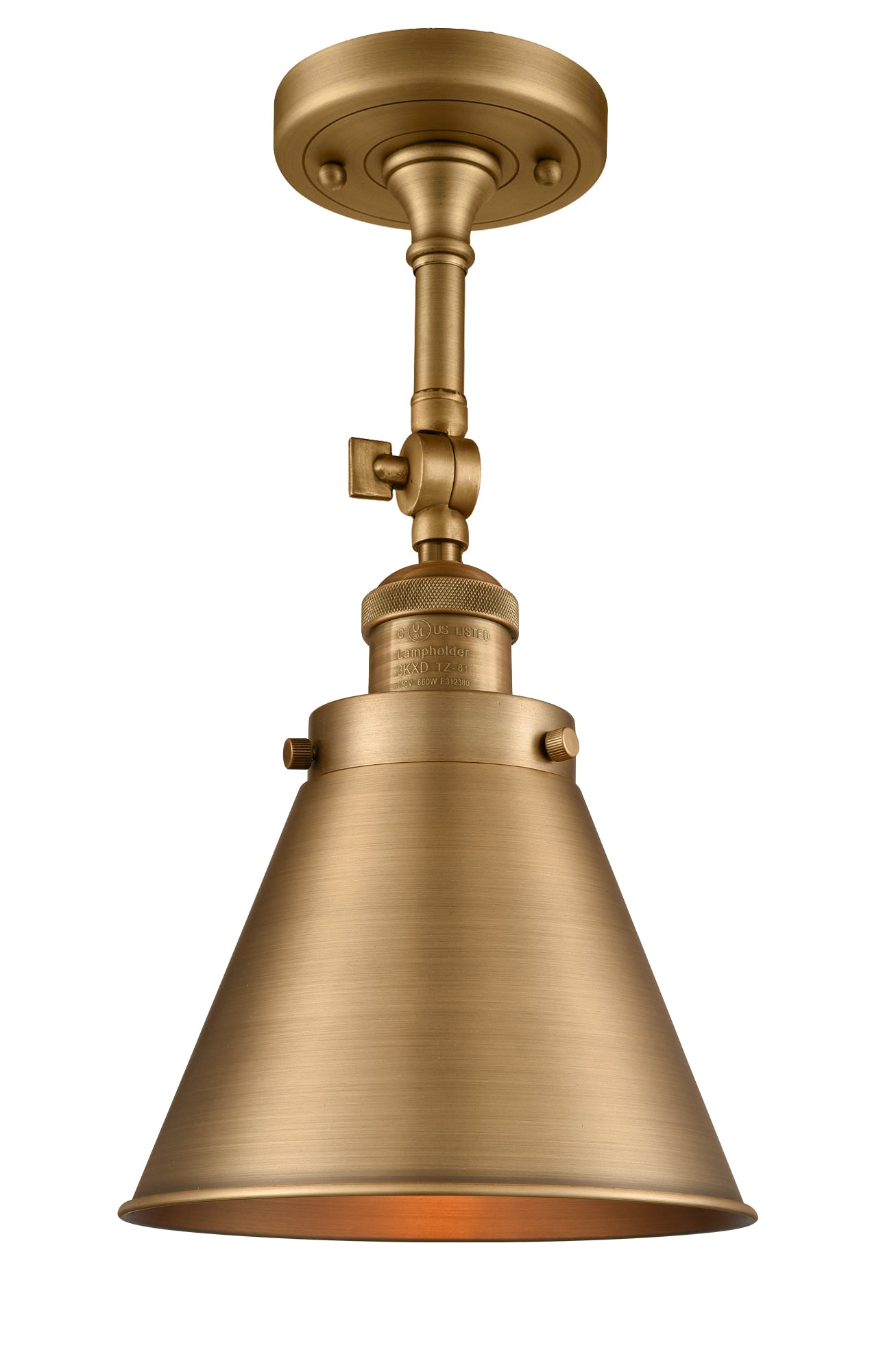 Franklin Semi-Flush Mount Brass Nickel