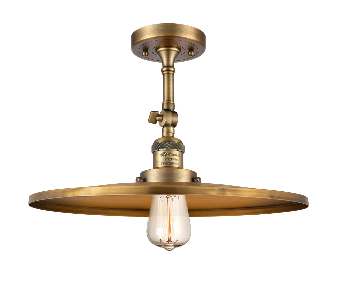 Franklin Semi-Flush Mount Brushed Satin Nickel