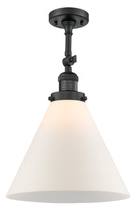 Franklin Semi-Flush Mount Glass Nickel