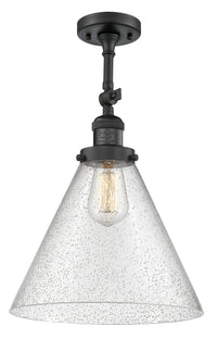 Franklin Semi-Flush Mount Glass Nickel