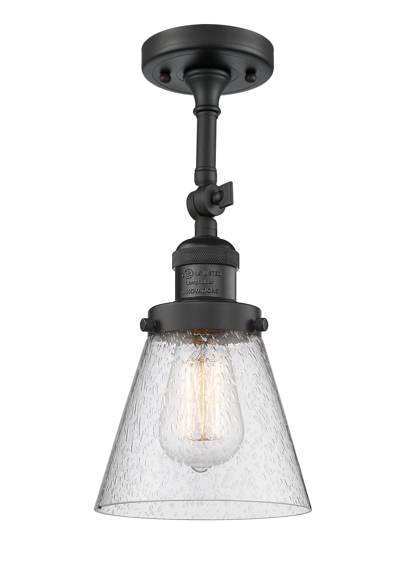 Franklin Semi-Flush Mount Seedy Glass Satin