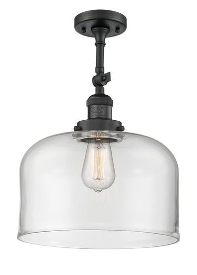 Bell 12-Inch 1-Light Semi-Flush Mount with LED Bulb 16.5-Inch High
