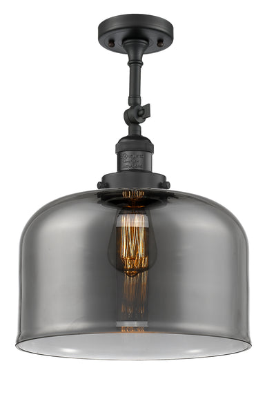 Bell 12-Inch 1-Light Semi-Flush Mount with LED Bulb 16.5-Inch High