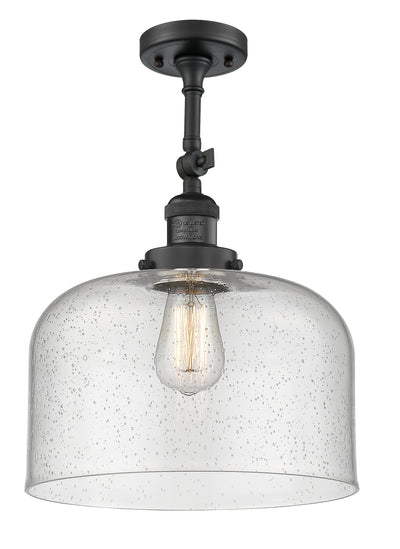 Bell 12-Inch 1-Light Semi-Flush Mount with LED Bulb 16.5-Inch High