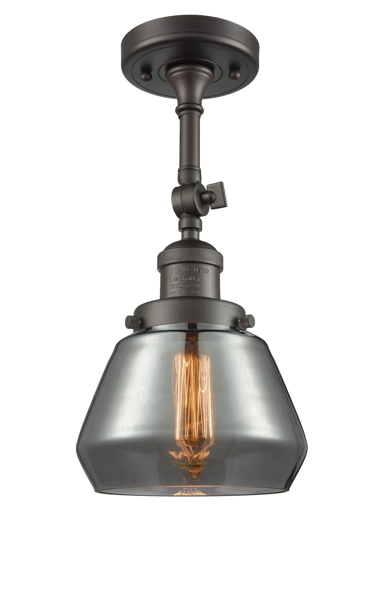 Franklin Semi-Flush Mount Brushed Nickel Steel