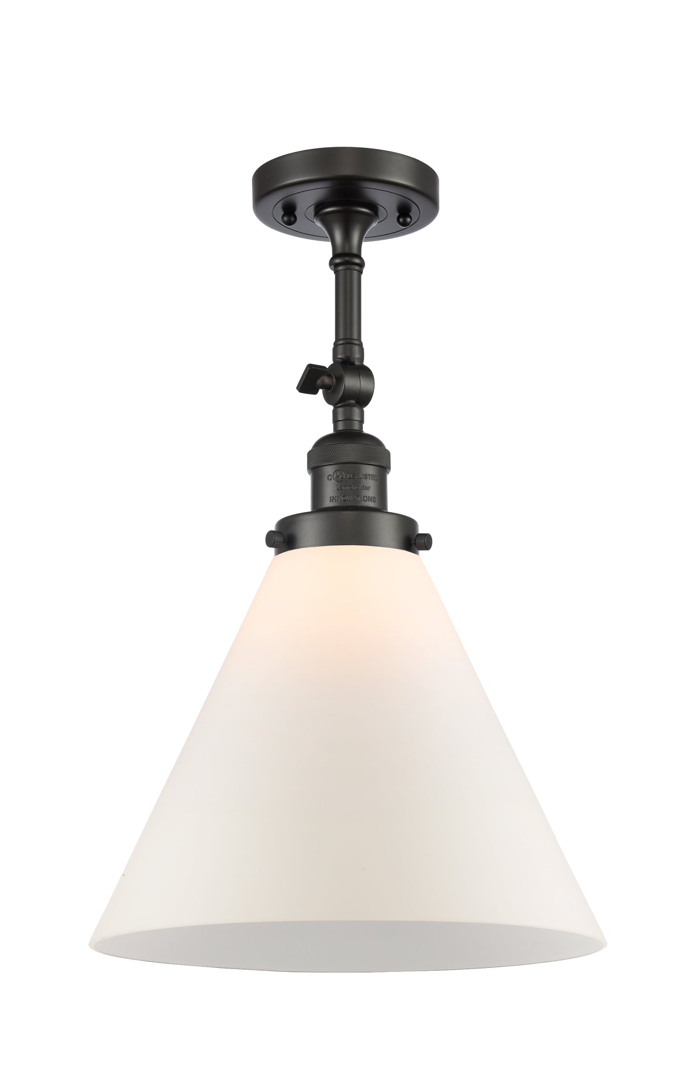 Franklin Semi-Flush Mount Glass Nickel