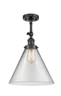 Franklin Semi-Flush Mount Glass Nickel