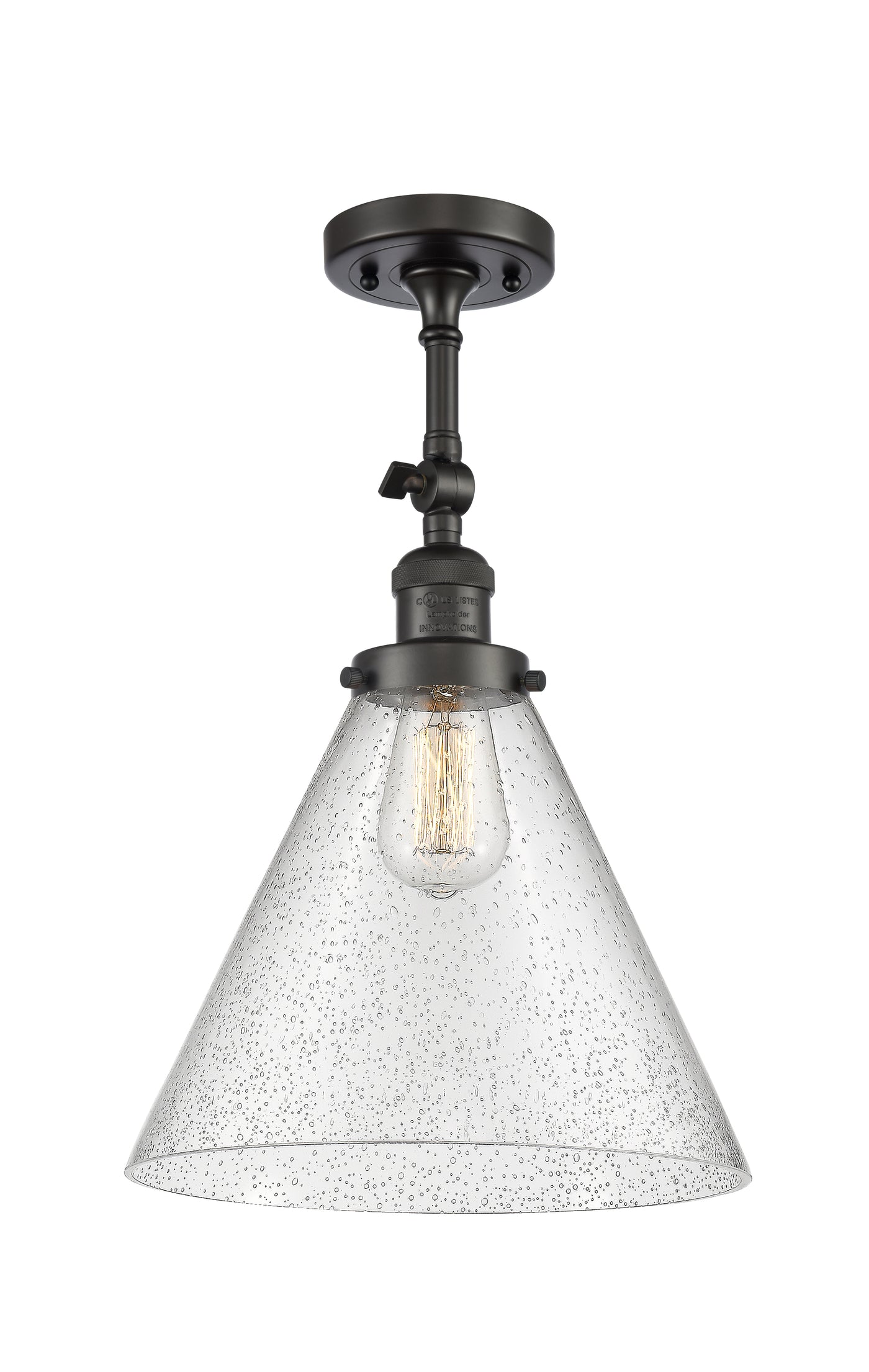 Franklin Semi-Flush Mount Glass Nickel