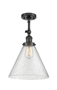 Franklin Semi-Flush Mount Glass Nickel