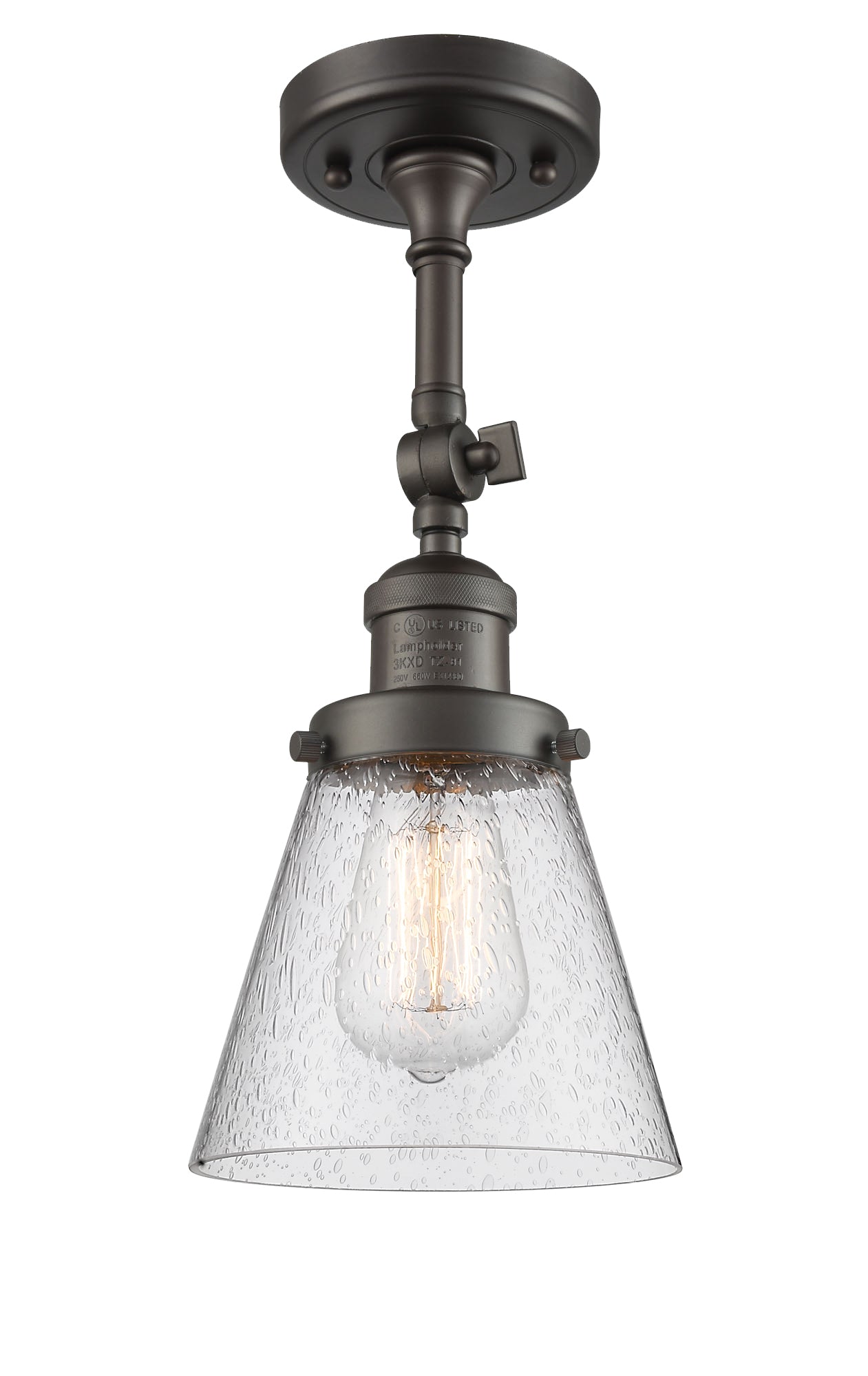 Franklin Semi-Flush Mount Seedy Glass Satin