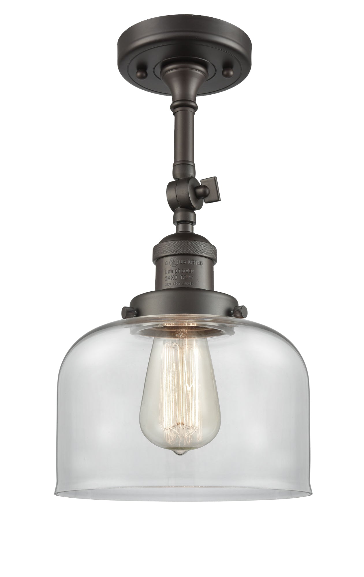 Franklin Semi-Flush Mount Brushed Satin Nickel