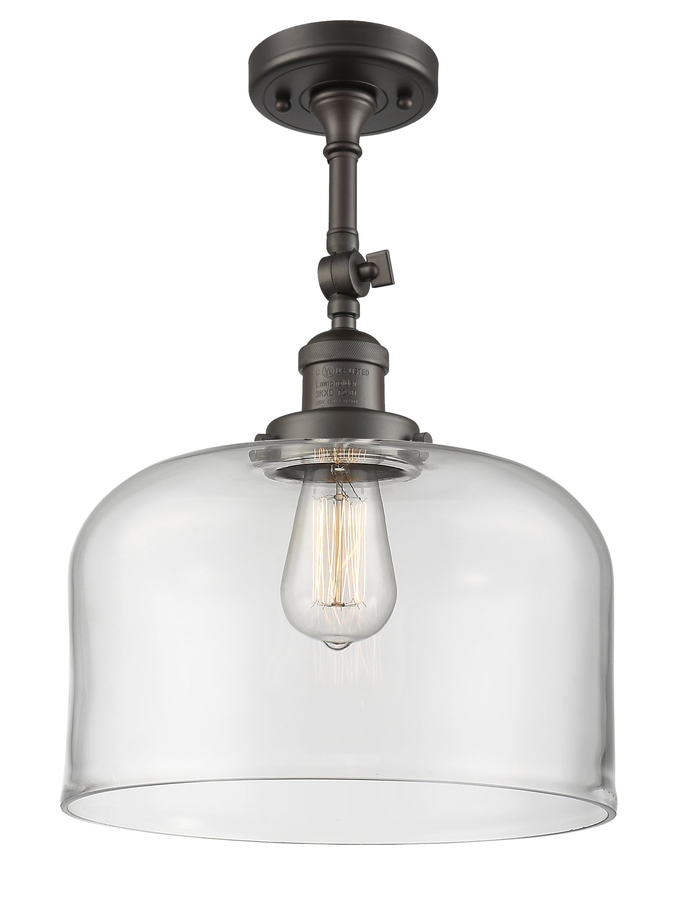 Franklin Semi-Flush Mount Brushed Nickel