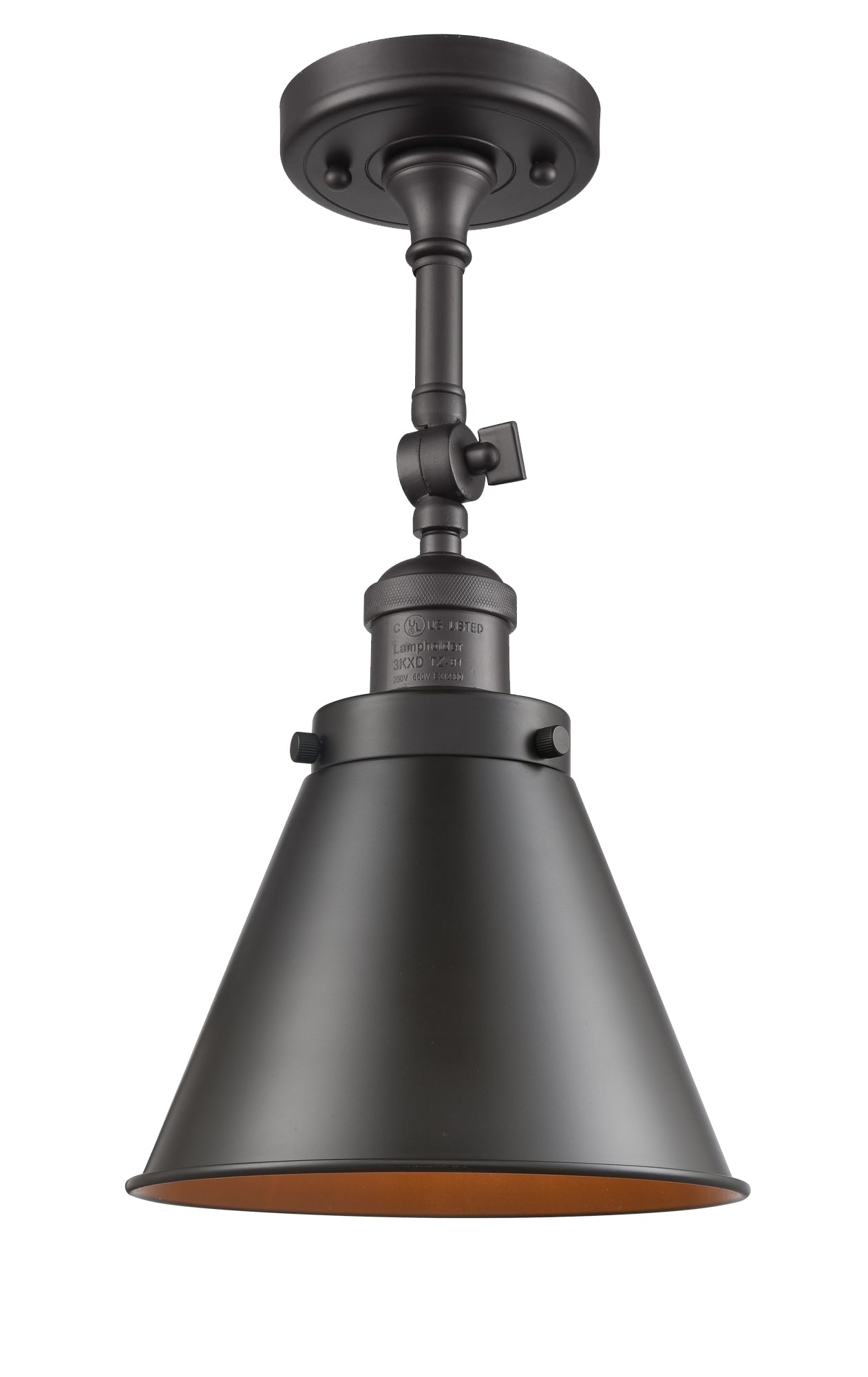 Franklin Semi-Flush Mount Brass Nickel