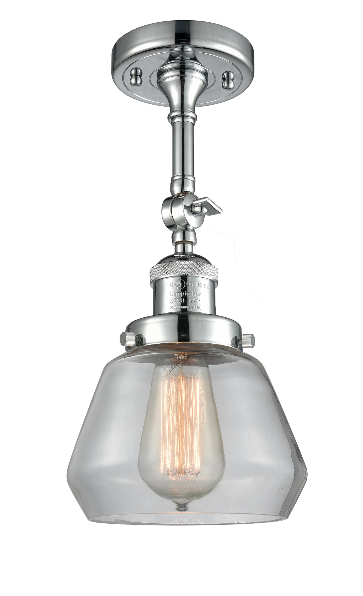 Franklin Semi-Flush Mount Brushed Nickel Steel
