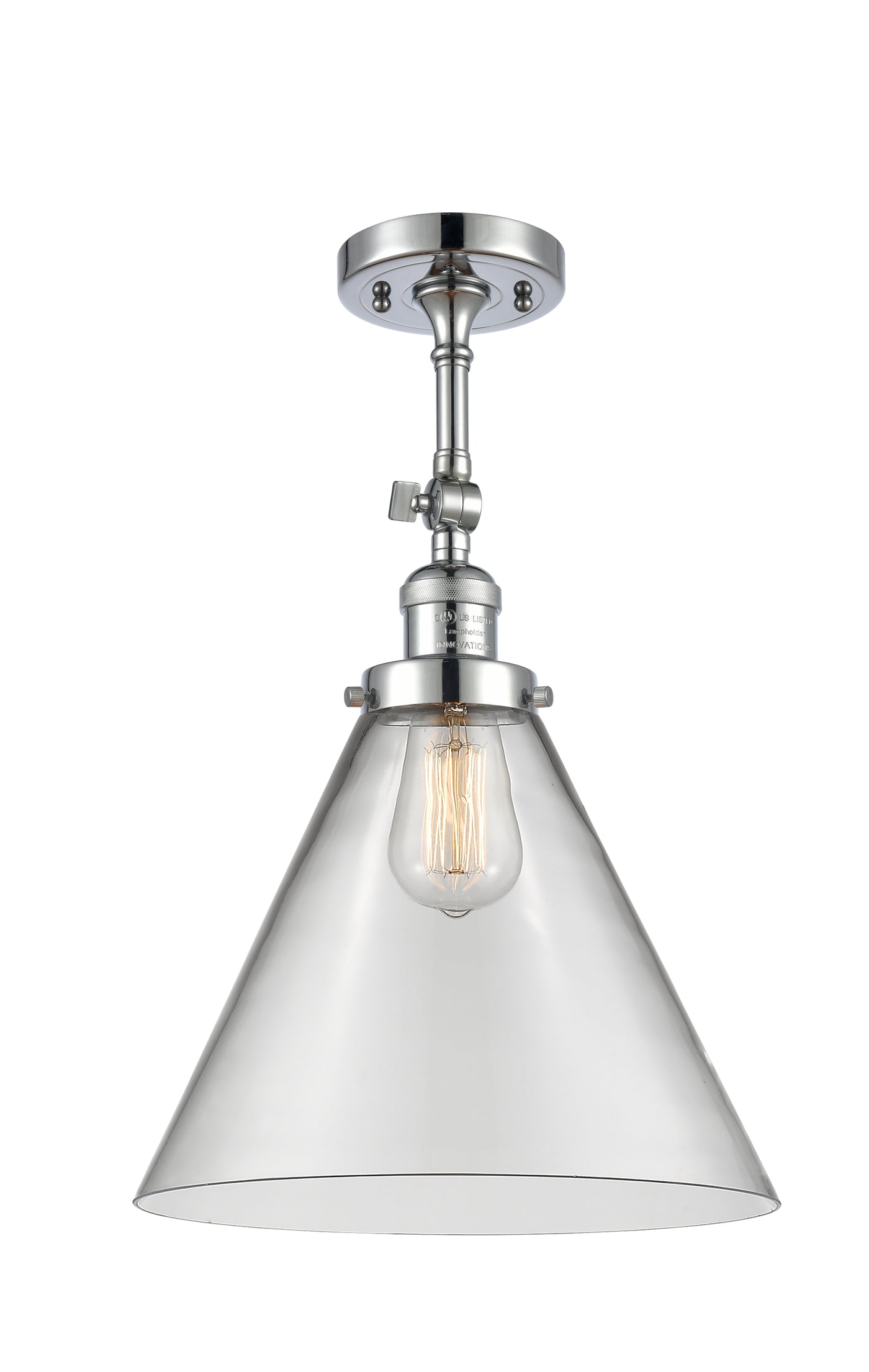 Franklin Semi-Flush Mount Glass Nickel