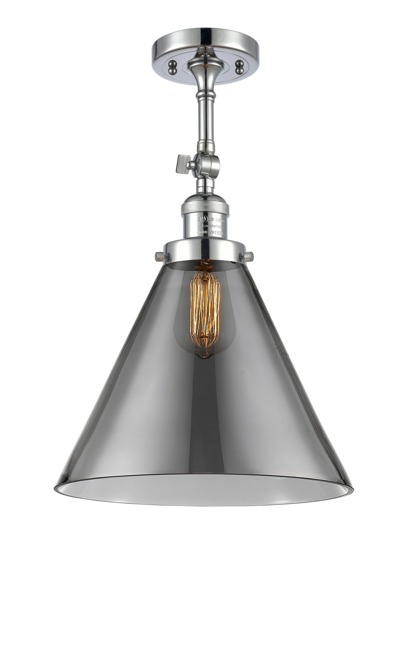 Franklin Semi-Flush Mount Glass Nickel