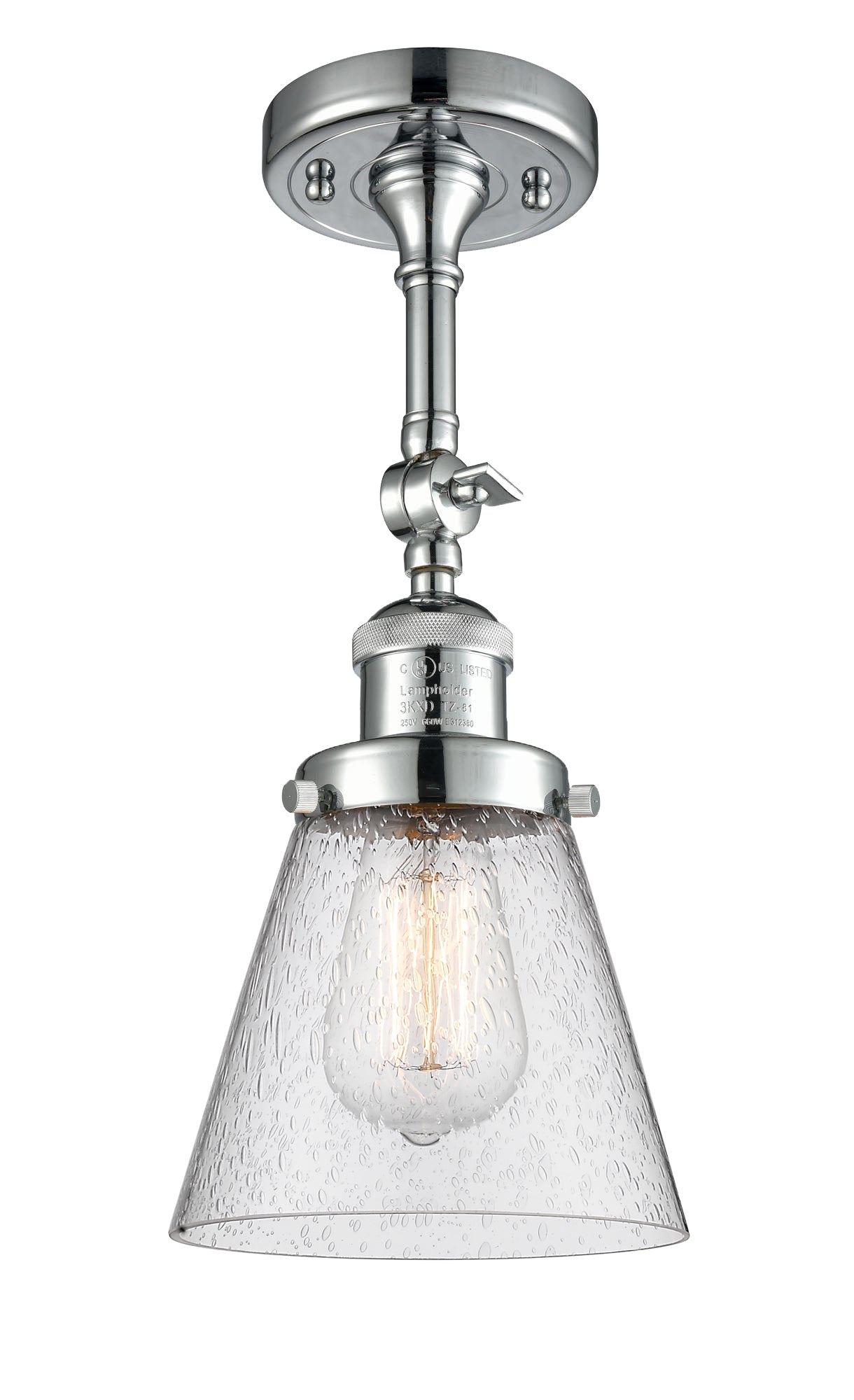 Franklin Semi-Flush Mount Seedy Glass Satin