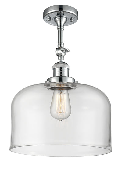 Bell 12-Inch 1-Light Semi-Flush Mount with LED Bulb 16.5-Inch High