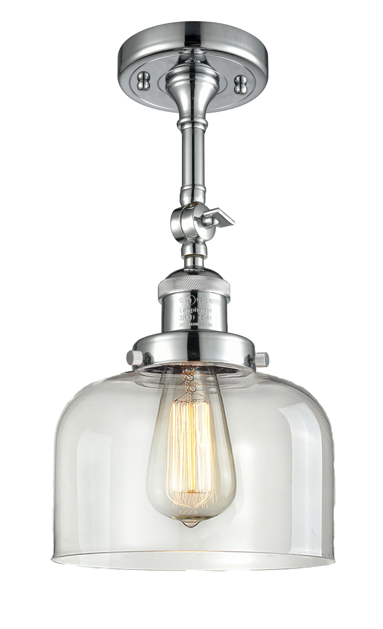 Franklin Semi-Flush Mount Brushed Satin Nickel