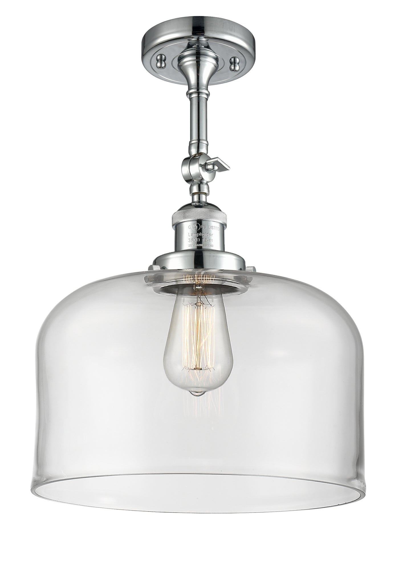 Franklin Semi-Flush Mount Brushed Nickel
