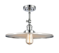 Franklin Semi-Flush Mount Satin Nickel Brass