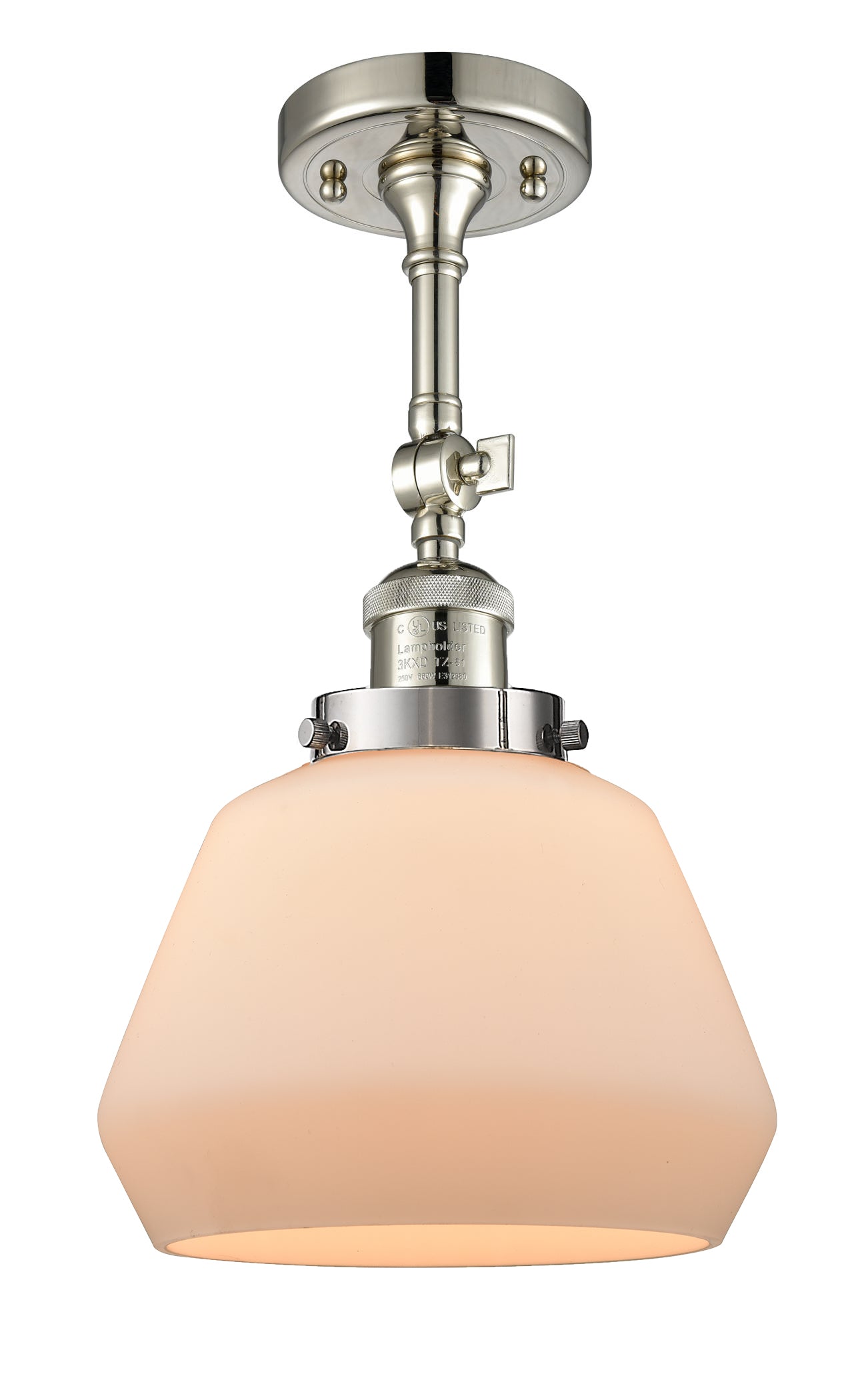 Franklin Semi-Flush Mount Brushed Nickel Steel