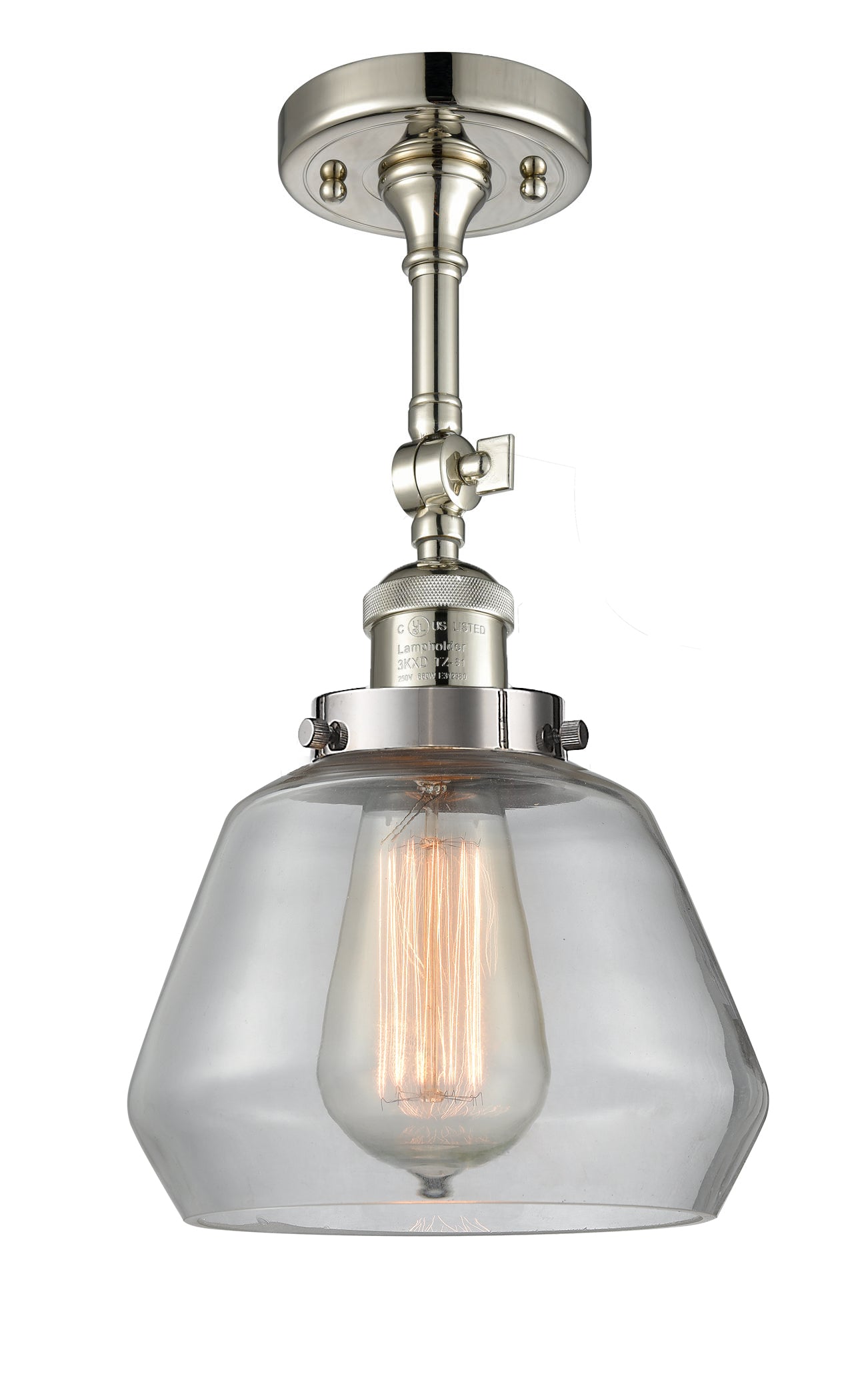 Franklin Semi-Flush Mount Brushed Nickel Steel