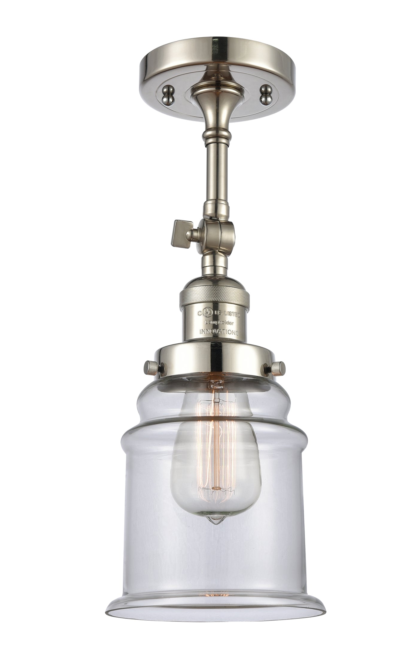 Franklin Semi-Flush Mount Brushed Nickel
